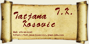 Tatjana Kosović vizit kartica